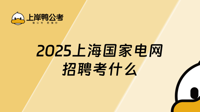 全面解析：2025上海國家電網招聘考什么？