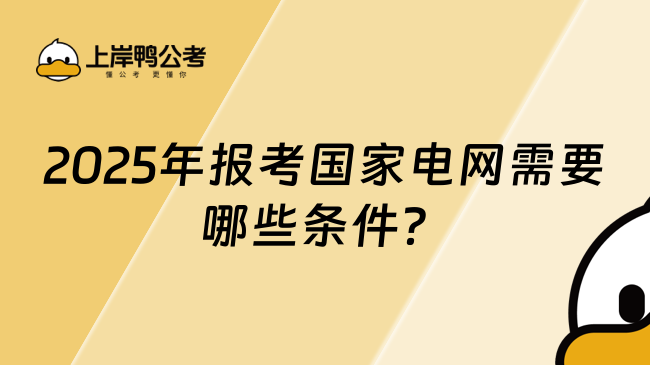 2025年報考國家電網需要哪些條件?