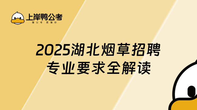 2025湖北烟草招聘专业要求全解读