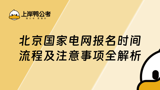 北京国家电网报名时间流程及注意事项全解析