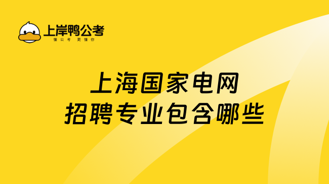 上海国家电网招聘专业包含哪些