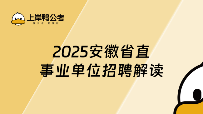2025安徽省直事業(yè)單位招聘解讀