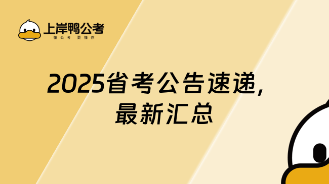 2025省考公告速递，最新汇总