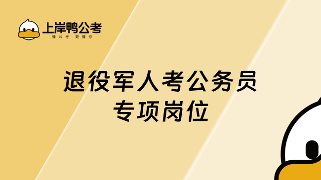 退役軍人考公務(wù)員專項崗位