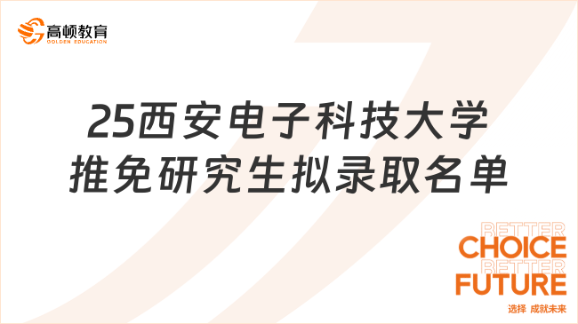2025西安電子科技大學推免研究生擬錄取名單，共1990人！