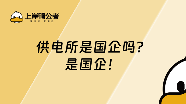 供电所是国企吗？是国企！