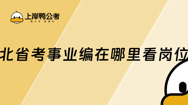 湖北省考事業(yè)編在哪里看崗位？一分鐘了解的全部?jī)?nèi)容