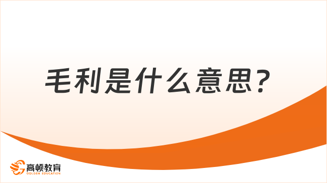 毛利是什么意思？通俗解釋毛利！