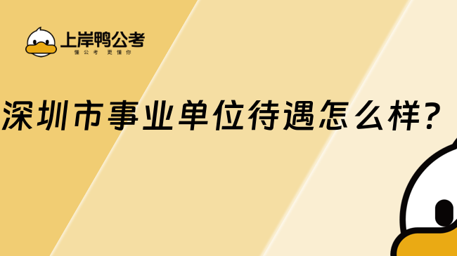 深圳市事業(yè)單位待遇怎么樣？