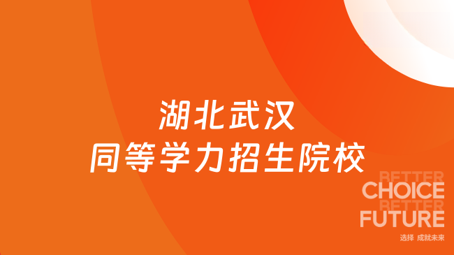 2025年湖北武漢同等學力招生院校有哪些？速來了解~