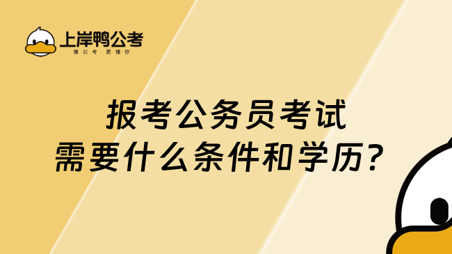 報(bào)考公務(wù)員考試需要什么條件和學(xué)歷?