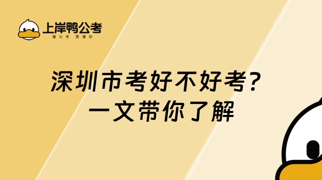 深圳市考好不好考?一文带你了解