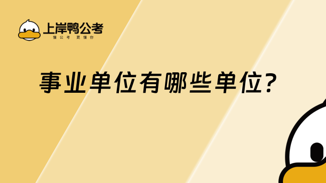 事業(yè)單位有哪些單位？考編人不得不知