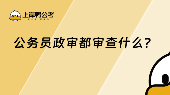 公务员政审都审查什么?