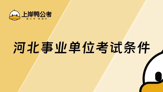 河北事業(yè)單位考試條件，一文講清楚