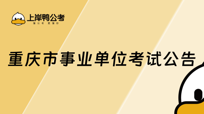 重慶市事業(yè)單位考試公告