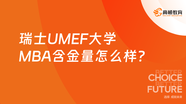瑞士UMEF大學(xué)MBA含金量怎么樣？含金量較高！