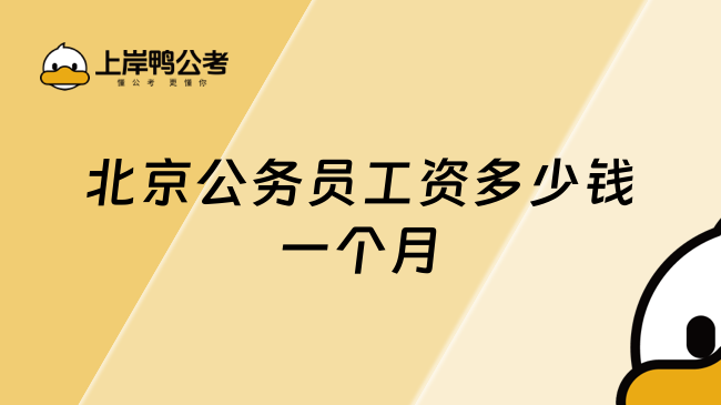 北京公務(wù)員工資多少錢一個(gè)月？2025年最新薪資解析
