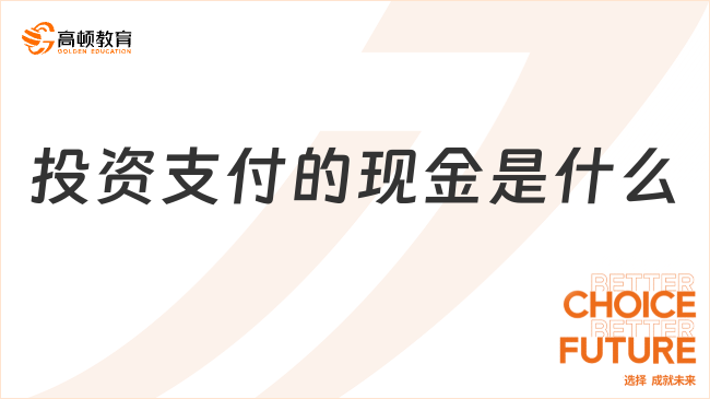 投資支付的現(xiàn)金是什么