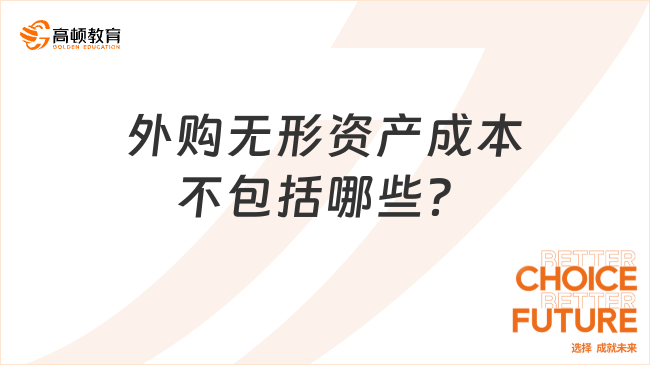 外購無形資產成本不包括哪些？
