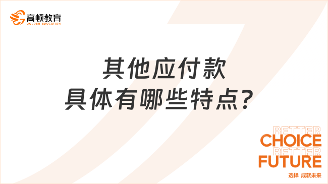 其他應(yīng)付款具體有哪些特點(diǎn)？
