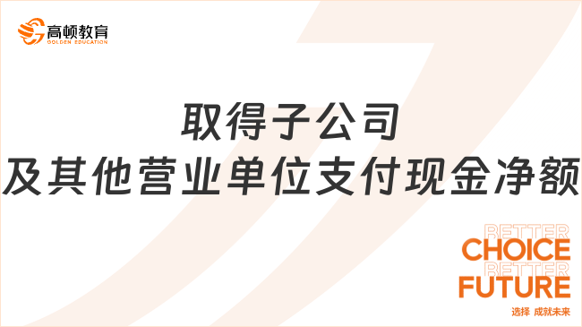 取得子公司及其他營業(yè)單位支付的現金凈額是什么？