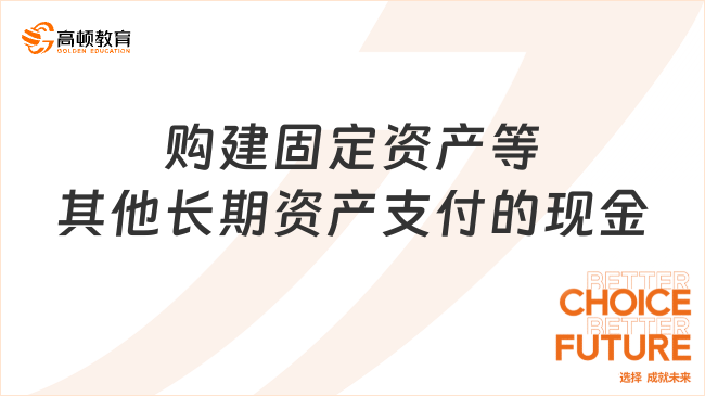 購建固定資產、無形資產和其他長期資產支付的現金是什么？