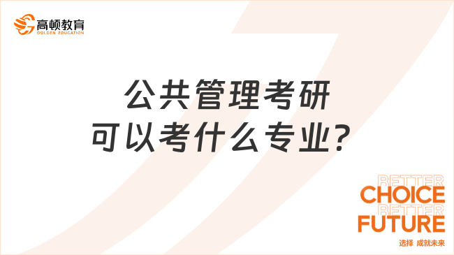公共管理考研可以考什么專業(yè)？匯總推薦！