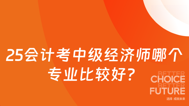 25會計考中級經(jīng)濟師哪個專業(yè)比較好？