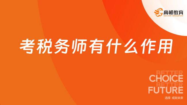 考税务师有什么作用