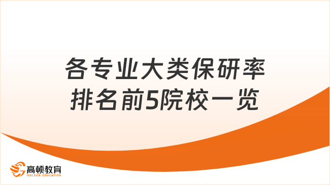 2025屆各專業(yè)大類保研率排名前5院校一覽，附各院校詳細(xì)分析！
