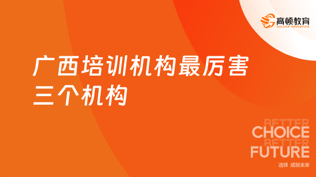 广西培训机构最厉害三个机构是谁？这三家独占榜首