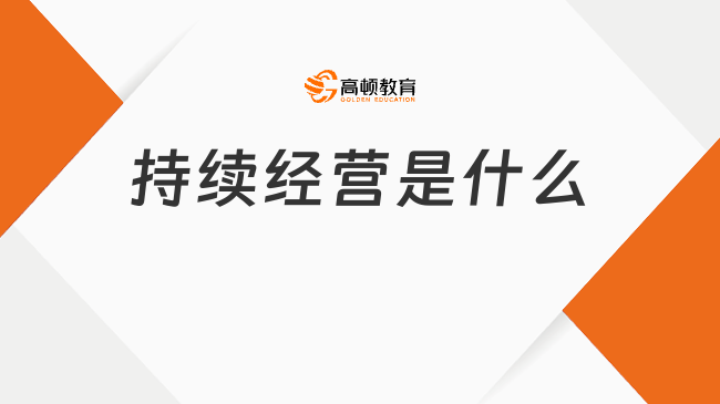 持续经营是什么
