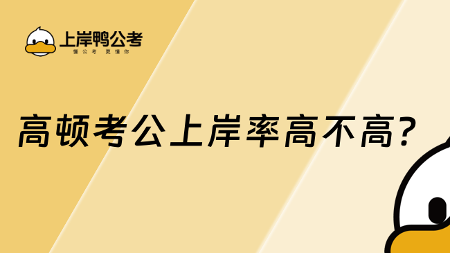 高頓考公上岸率高不高？