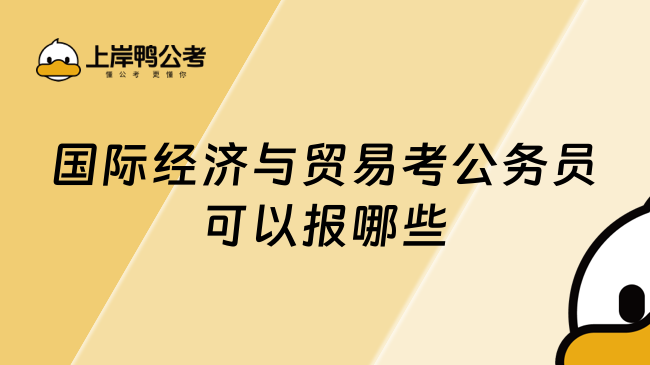 国际经济与贸易考公务员可以报哪些