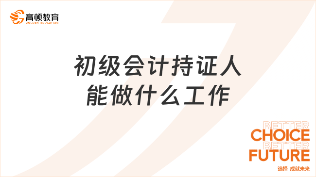 初级会计持证人能做什么工作
