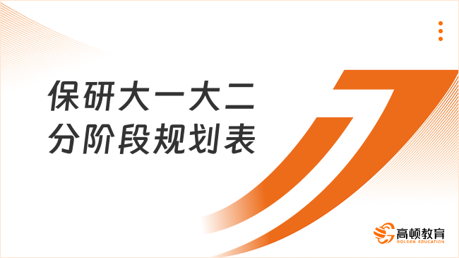保研大一大二怎么准备？分阶段规划表，帮你稳拿保研名额~