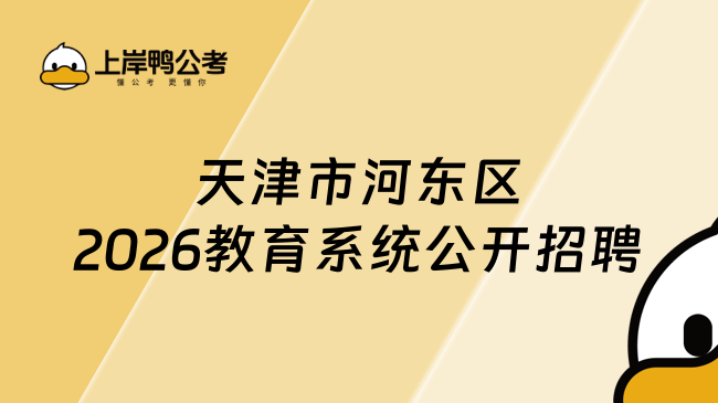 天津市河东区2026教育系统公开招聘