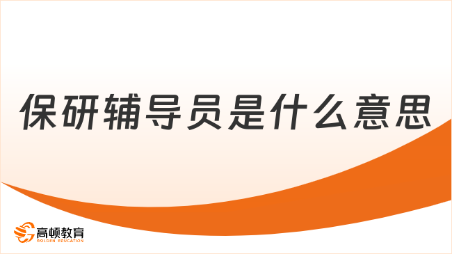 保研辅导员是什么意思