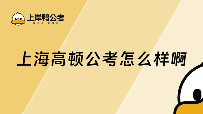 上海高顿公考怎么样啊？公考培训实力全面解析
