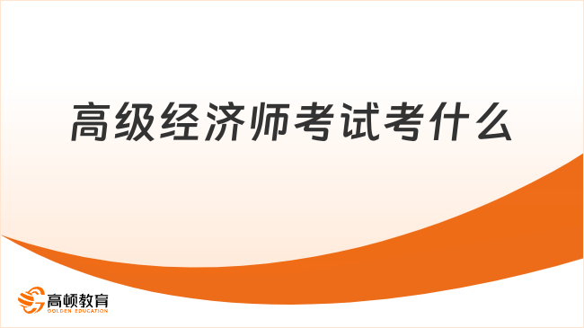 高级经济师考试考什么