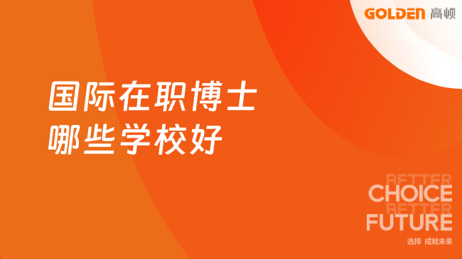 国际在职博士哪些学校好