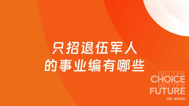 只招退伍军人的事业编有哪些