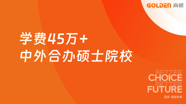 学费45万+中外合办硕士院校