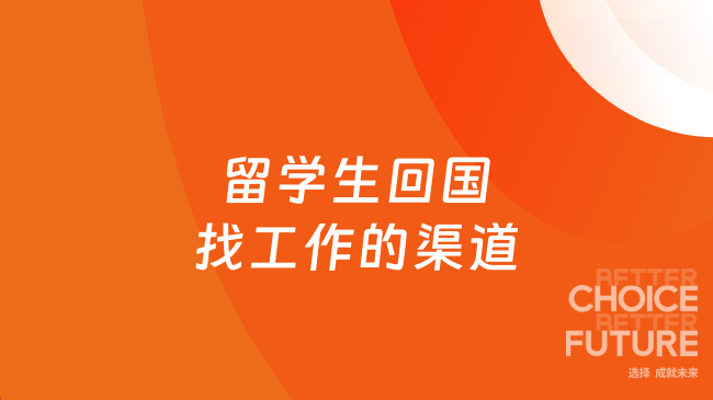 留学生回国找工作的渠道盘点，都在这了