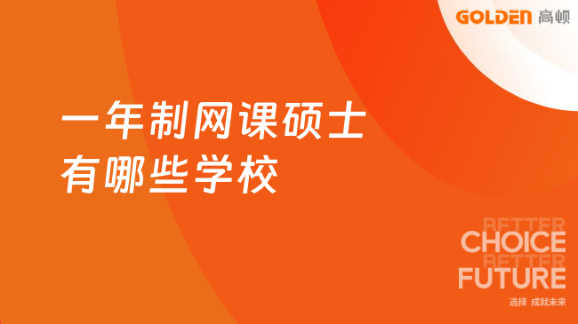 一年制网课硕士有哪些学校