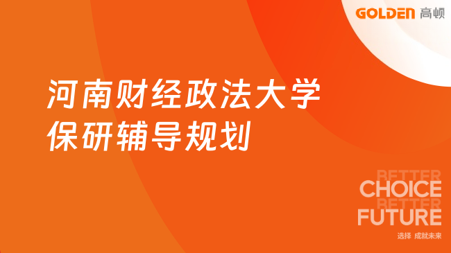 河南财经政法大学保研辅导规划