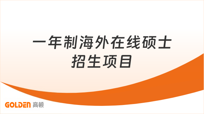 一年制海外在线硕士招生项目