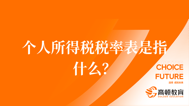 个人所得税税率表是指什么？